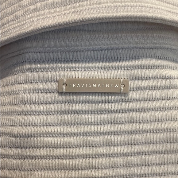 Travis Mathew Women’s Cream Colored Ribbed Long Sleeve Button Down. XS NWOT - Picture 7 of 10